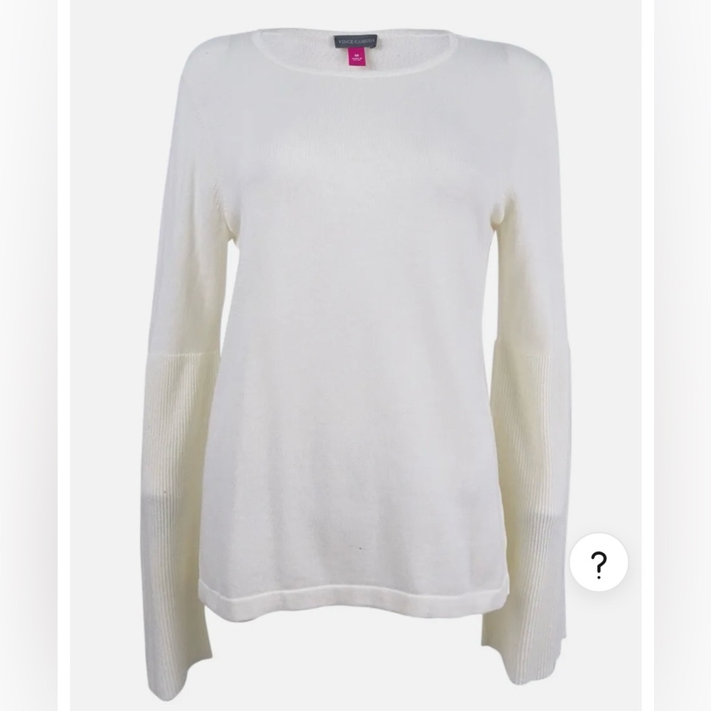 New Vince Camuto Women's Bell-Sleeve Sweater- Cream color